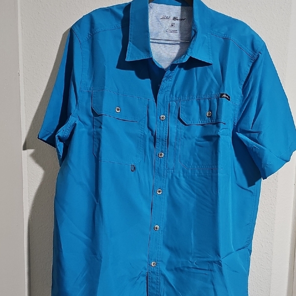 Eddie Bauer Blue Casual Button Down Shirt - Picture 1 of 7